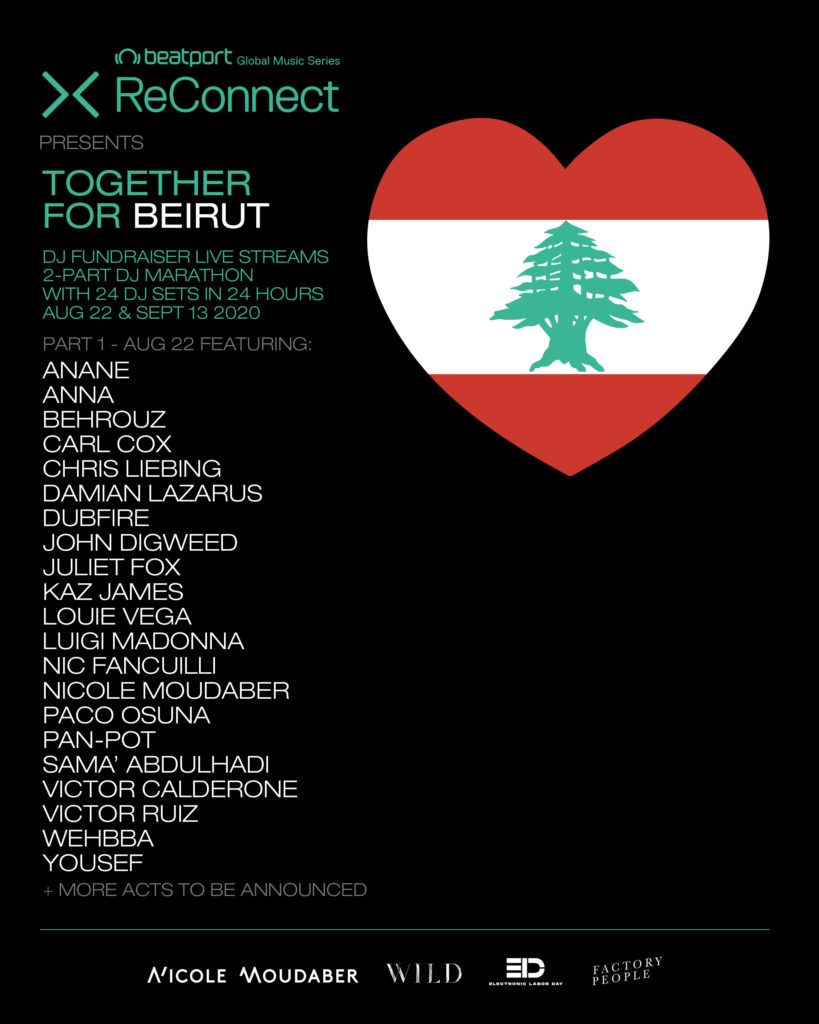 Beatport Reconnect announces Together For Beirut