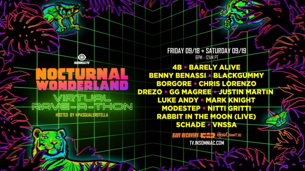 Nocturnal Wonderland 2020 Lineup