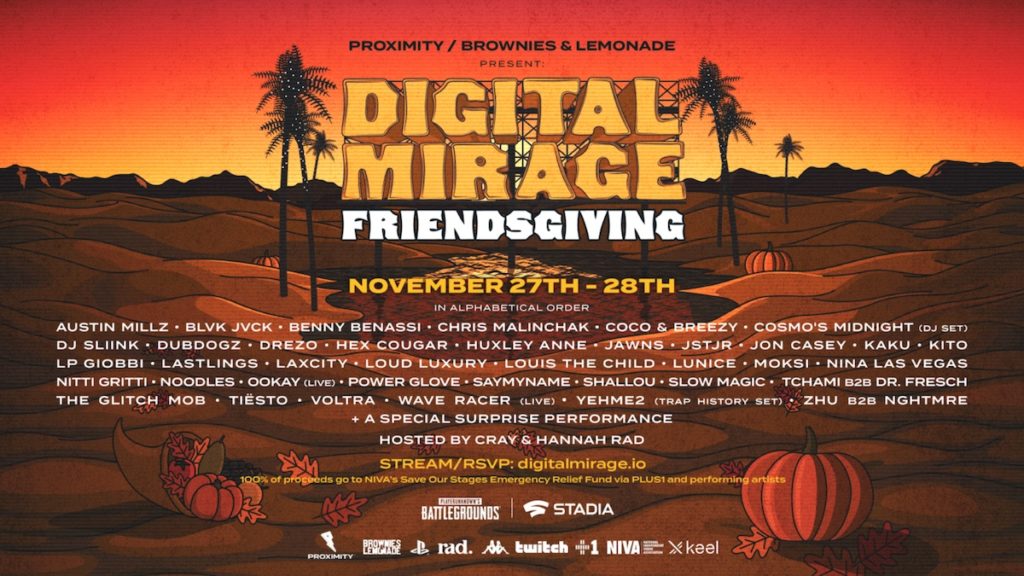 Digital Mirage Friendsgiving lineup