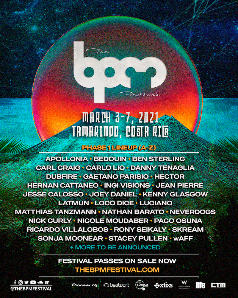 BPM Festival Costa Rica 2021 - phase-one lineup