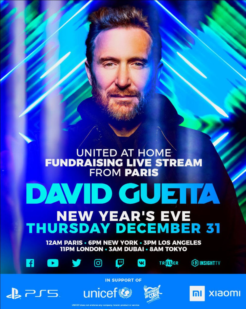 David Guetta United At Home Paris Livestream Flyer