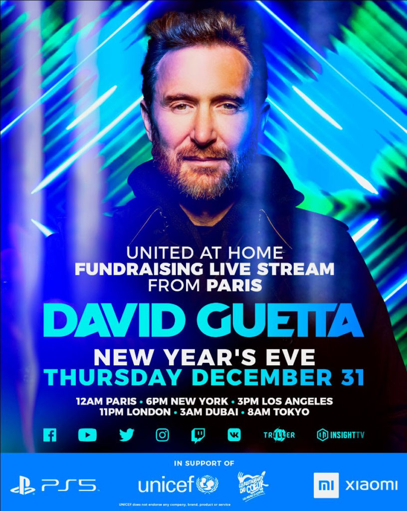 David Guetta announces New Year’s Eve livestream ‘United at Home’