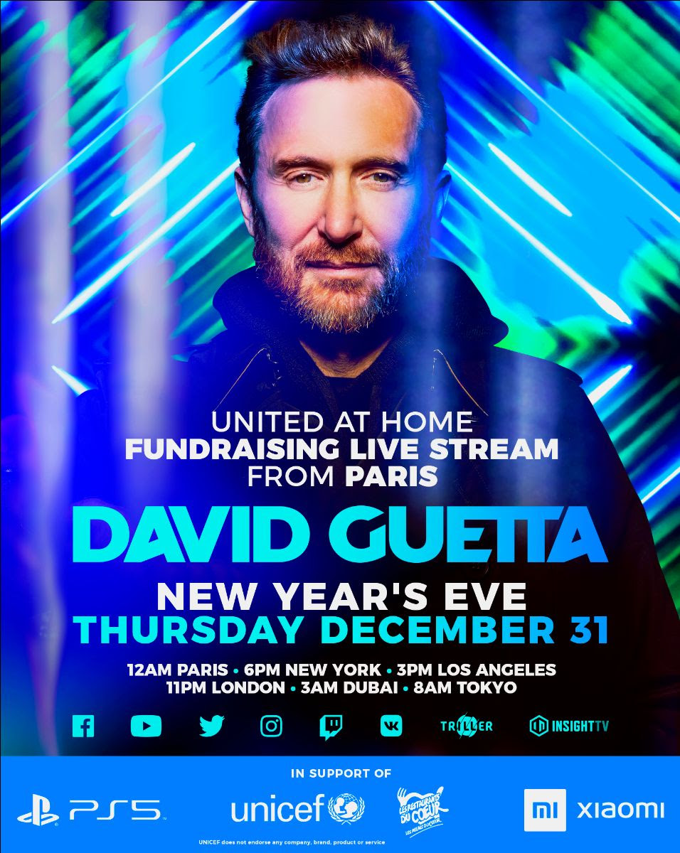 David Guetta announces New Years Eve livestream United at Home