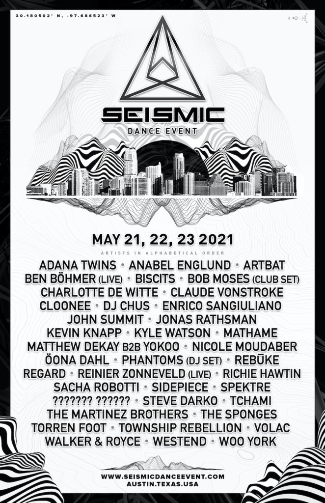 Seismic Dance Event 2021 lineup