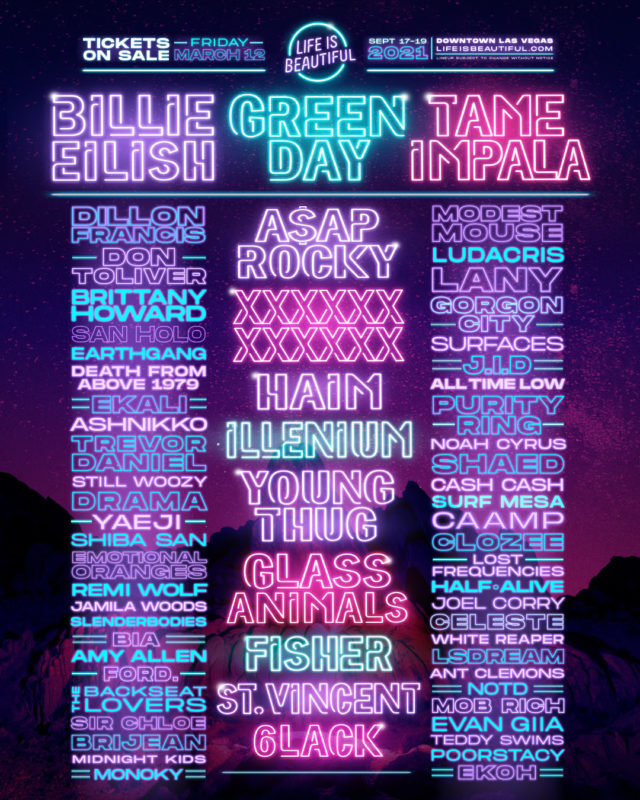Life Is Beautiful 2021 reveals a stellar lineup of over 60 acts