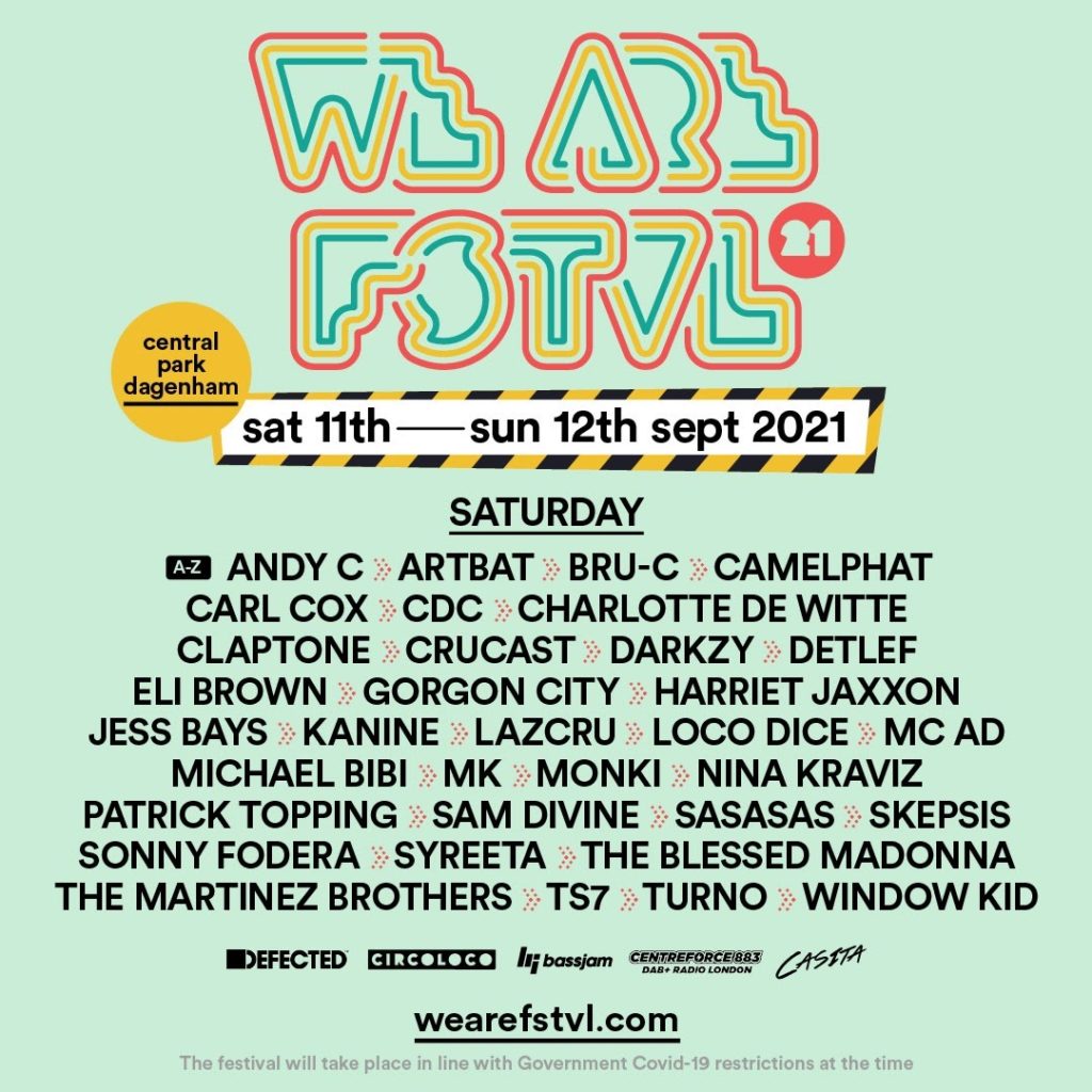 We Are FSTVL 2021 Saturday Lineup