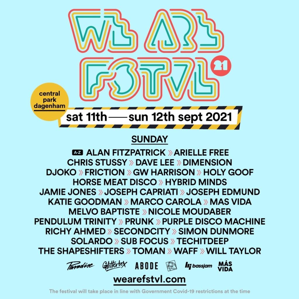 We Are FSTVL 2021 Sunday Lineup