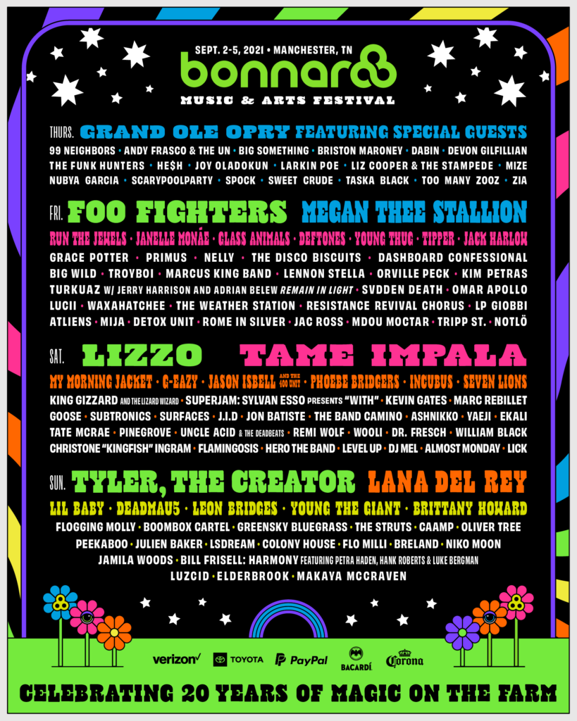 Bonnaroo 2021 lineup