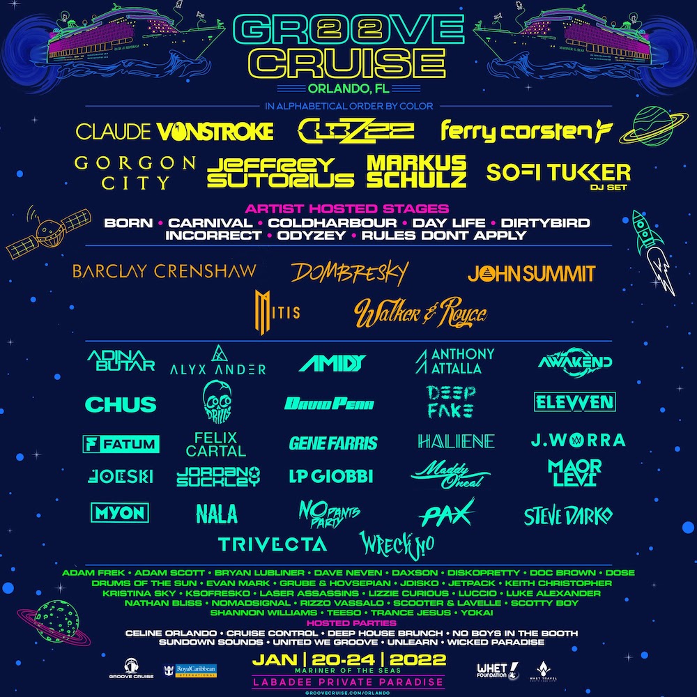 Groove Cruise 2022 Lineup