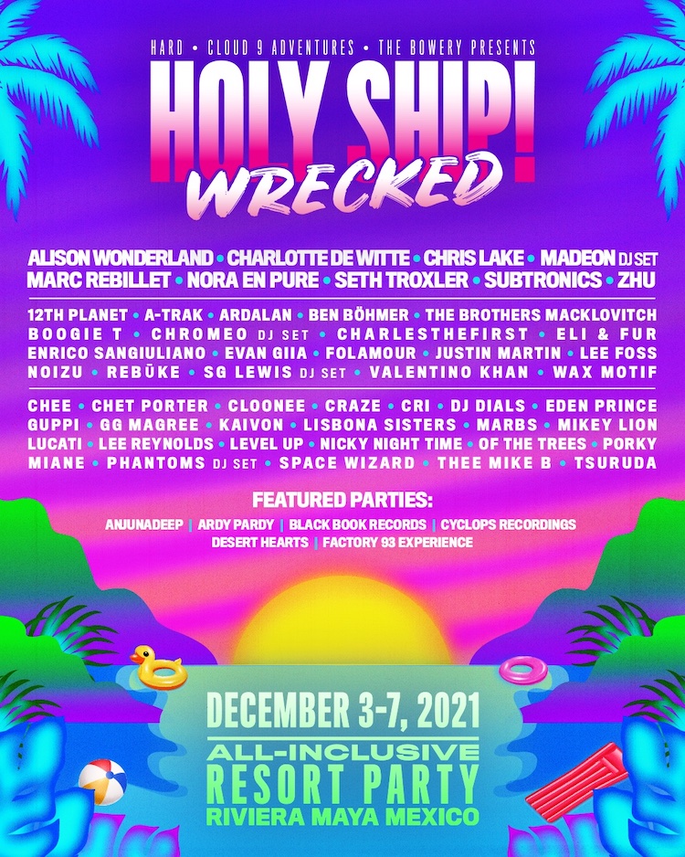 Holy Ship! Wrecked 2021 Lineup