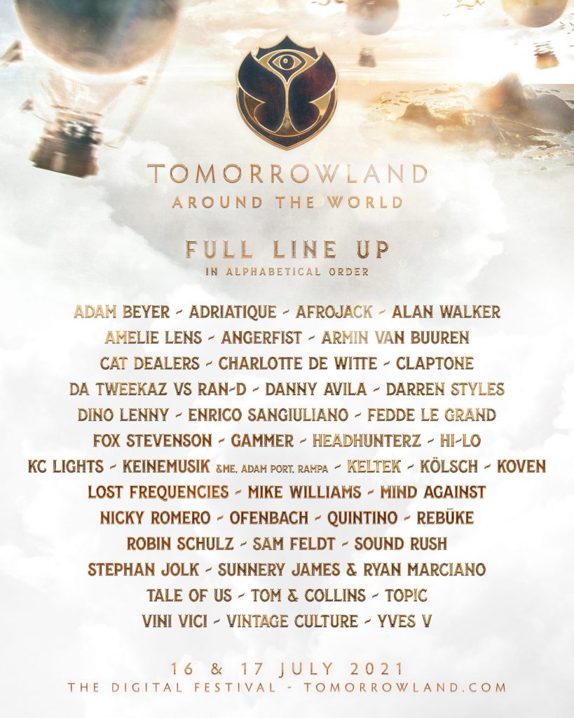 Tomorrowland Around The World 2021 lineup