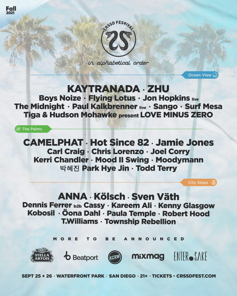 CRSSD Festival 2021 Phase-One Lineup