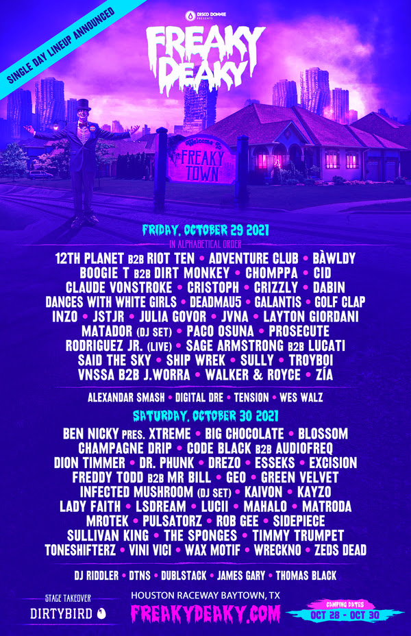 Freaky Deaky 2021 releases its singleday lineup & tickets