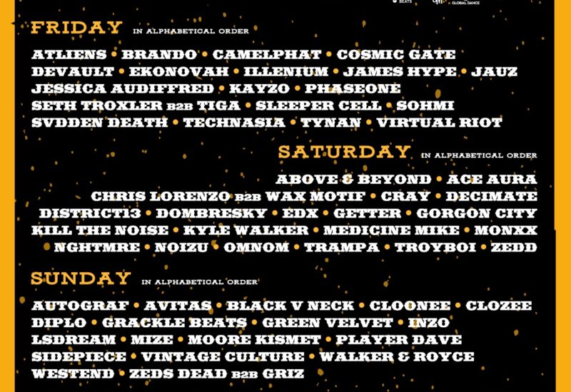 Goldrush Music Festival 2021 Lineup By Day